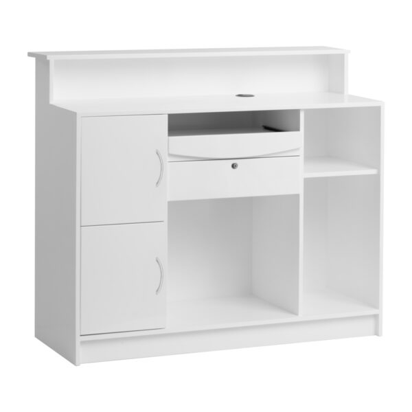 Birou recepție salon Gabbiano G26W cu dulapuri cu cheie, alb, alb, imaginea 2