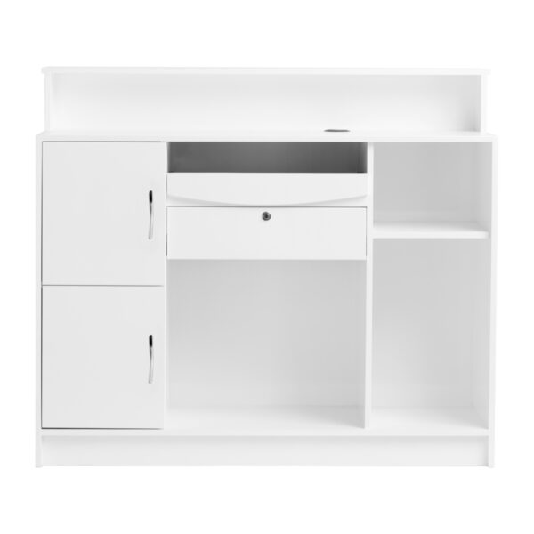 Birou recepție salon Gabbiano G26W cu dulapuri cu cheie, alb, alb, imaginea 5