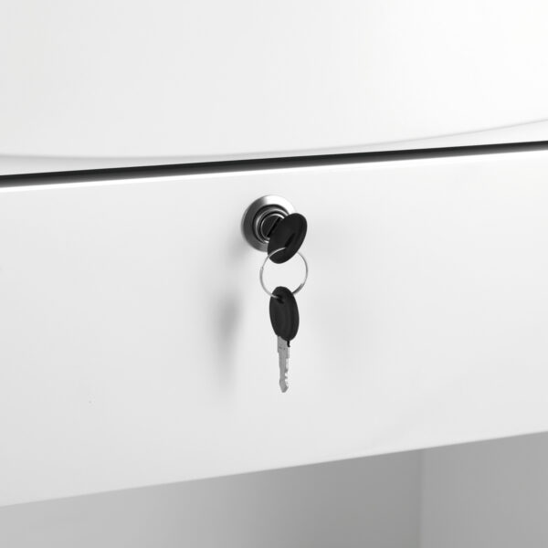 Birou recepție salon Gabbiano G26W cu dulapuri cu cheie, alb, alb, imaginea 8