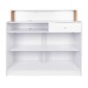 Birou recepție salon Gabbiano Pearl cu front matlasat, alb, alb, imaginea 2