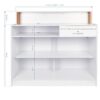 Birou recepție salon Gabbiano Pearl cu front matlasat, alb, alb, imaginea 3