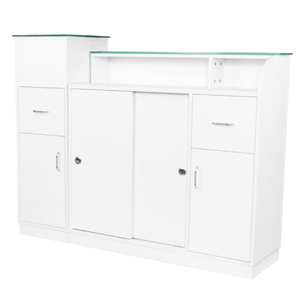 Birou recepție salon Gabbiano Q-0333 cu dulapuri și sertare, imaginea 6