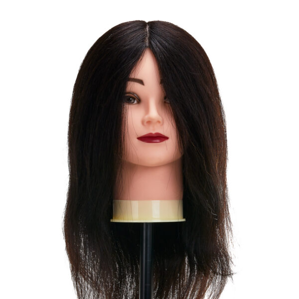 Cap manechin coafură Gabbiano WZ1, păr natural 30 cm, culoare 1H (negru), imaginea 1