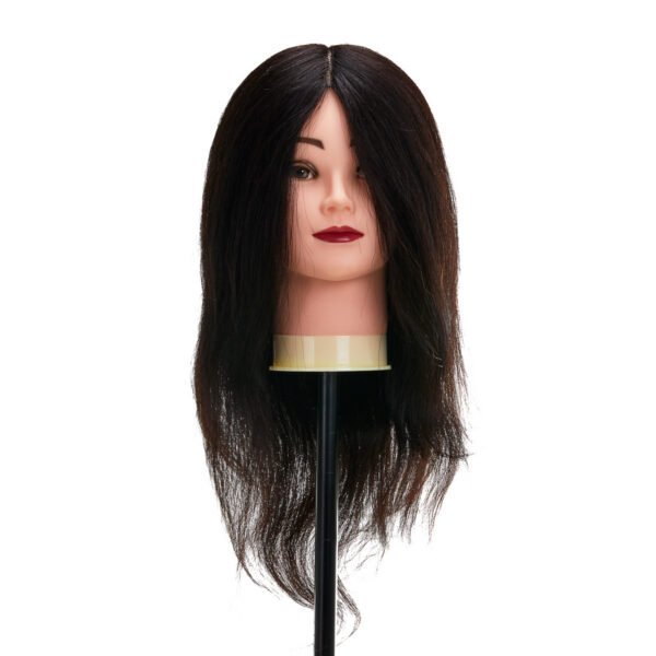 Cap manechin coafură Gabbiano WZ1, păr natural 30 cm, culoare 1H (negru), imaginea 2