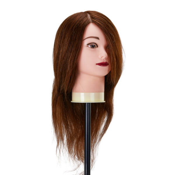 Cap manechin coafură Gabbiano WZ1, păr natural 30 cm, culoare 4H (maro), imaginea 3