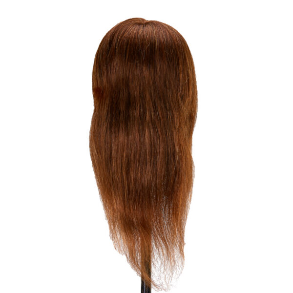 Cap manechin coafură Gabbiano WZ1, păr natural 30 cm, culoare 4H (maro), imaginea 4