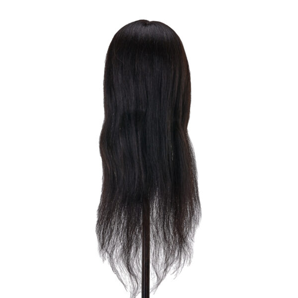 Cap manechin coafură Gabbiano WZ1, păr natural 42 cm, culoare 1H (negru), imaginea 4