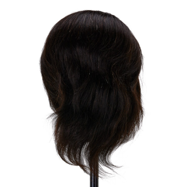 Cap manechin coafură Gabbiano WZ3, păr natural 20 cm, culoare 1H (negru), imaginea 3