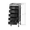 Cărucior coafor Gabbiano 008 cu acces pe două părți, negru, negru, imaginea 7 Cărucior coafor Gabbiano 008 cu acces pe două părți, negru, negru, imaginea 7