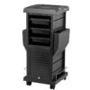 Cărucior coafor Gabbiano 100C cu două obloane cu cheie, negru, negru, imaginea 2 Cărucior coafor Gabbiano 100C cu două obloane cu cheie, negru, negru, imaginea 2