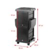 Cărucior coafor Gabbiano 100C cu două obloane cu cheie, negru, negru, imaginea 3 Cărucior coafor Gabbiano 100C cu două obloane cu cheie, negru, negru, imaginea 3