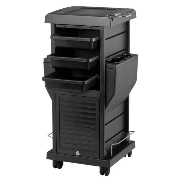 Cărucior coafor Gabbiano 100C cu două obloane cu cheie, negru, negru, imaginea 7 Cărucior coafor Gabbiano 100C cu două obloane cu cheie, negru, negru, imaginea 7