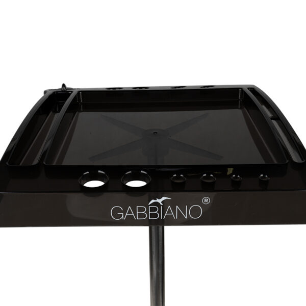 Cărucior coafor Gabbiano 265 pe roți, compact, negru, negru, imaginea 3