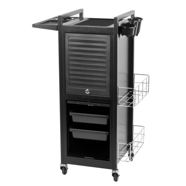 Cărucior coafor Gabbiano Deluxe 401 din oțel, cu uși cu fermoar, imaginea 3