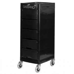 Cărucior coafor Gabbiano FT65-A din ABS cu cadru de oțel, negru, negru, imaginea 1 Cărucior coafor Gabbiano FT65-A din ABS cu cadru de oțel, negru, negru, imaginea 1