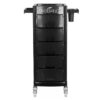 Cărucior coafor Gabbiano FT65-A din ABS cu cadru de oțel, negru, negru, imaginea 3