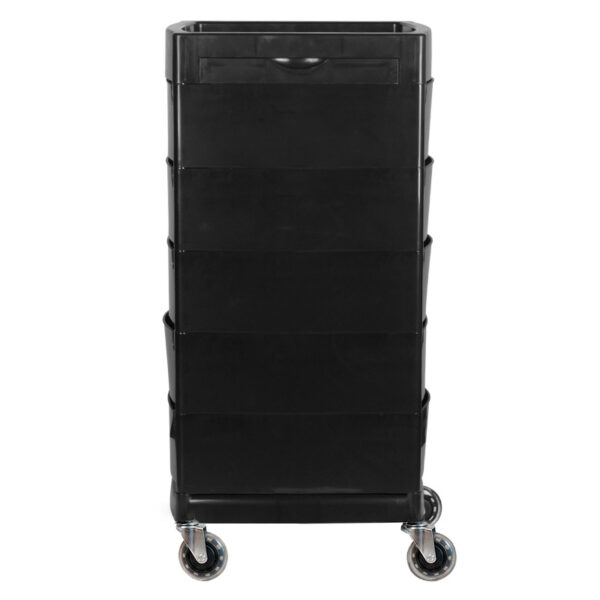 Cărucior coafor Gabbiano FT65-A din ABS cu cadru de oțel, negru, negru, imaginea 4