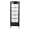 Cărucior coafor Gabbiano FT65 negru cu sertare albe, negru, imaginea 3
