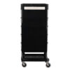 Cărucior coafor Gabbiano FT65 negru cu sertare albe, negru, imaginea 4