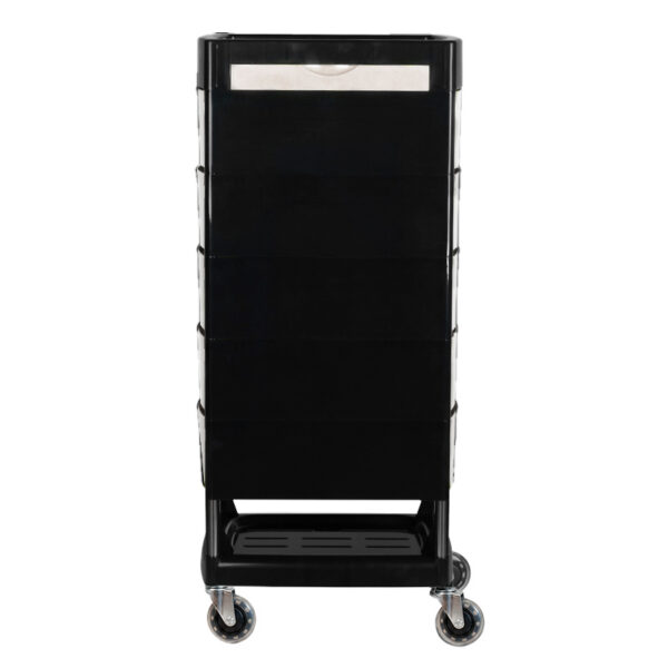 Cărucior coafor Gabbiano FT65 negru cu sertare albe, negru, imaginea 4
