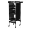 Cărucior coafor Gabbiano FX11-2 din ABS cu cadru de oțel, negru, negru, imaginea 1