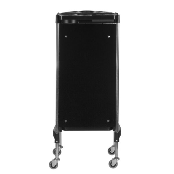 Cărucior coafor Gabbiano FX11-2 din ABS cu cadru de oțel, negru, negru, imaginea 3