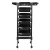 Cărucior coafor Gabbiano FX11-5 din ABS cu cadru de oțel, negru, negru, imaginea 2