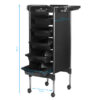 Cărucior coafor Gabbiano FX11-5 din ABS cu cadru de oțel, negru, negru, imaginea 5