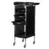 Cărucior coafor Gabbiano FX11-A din ABS cu cadru de oțel, negru, negru, imaginea 1