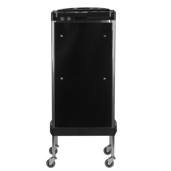 Cărucior coafor Gabbiano FX11-A din ABS cu cadru de oțel, negru, negru, imaginea 2