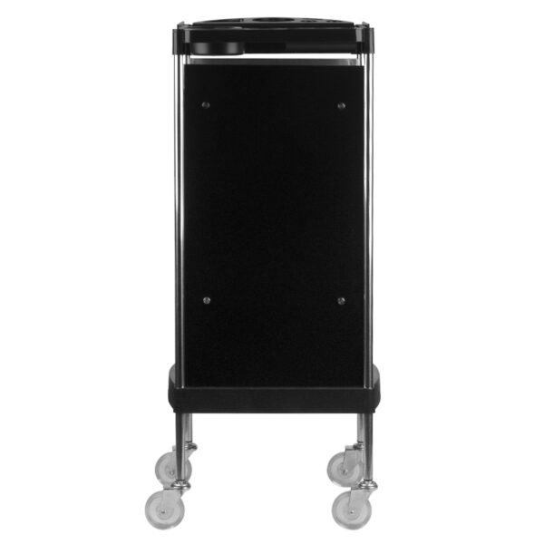 Cărucior coafor Gabbiano FX11-B din ABS cu cadru de oțel, negru, negru, imaginea 4