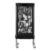 Cărucior coafor Gabbiano X11-9 Graphics din ABS cu cadru de oțel, negru, imaginea 4