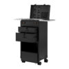 Cărucior coafor mobil Gabbiano V21 pe roți, negru, negru, imaginea 3 Cărucior coafor mobil Gabbiano V21 pe roți, negru, negru, imaginea 3