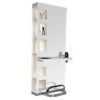 Consolă coafor cu oglindă Gabbiano B058 cu rafturi laterale, perlat, imaginea 2 Consolă coafor cu oglindă Gabbiano B058 cu rafturi laterale, perlat, imaginea 2