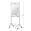 Consolă coafor cu oglindă Gabbiano MI-03, pe două părți, albă, imaginea 10 Consolă coafor cu oglindă Gabbiano MI-03, pe două părți, albă, imaginea 10