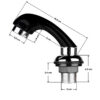 Duș spălător coafor S03, negru, negru, imaginea 3 Duș spălător coafor S03, negru, negru, imaginea 3