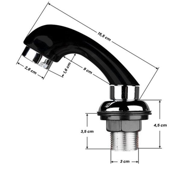 Duș spălător coafor S03, negru, negru, imaginea 3 Duș spălător coafor S03, negru, negru, imaginea 3