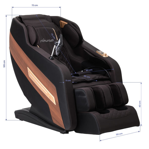 Fotoliu masaj Sakura Classic 306A compact, zero gravity, lemn și piele, lemn și piele, imaginea 10