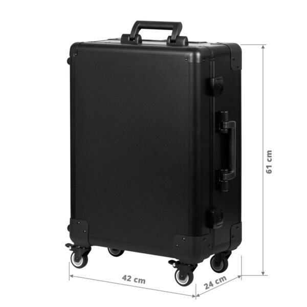 Geantă coafor mobilă T-27, stație de lucru pe roți, negru, negru, imaginea 8
