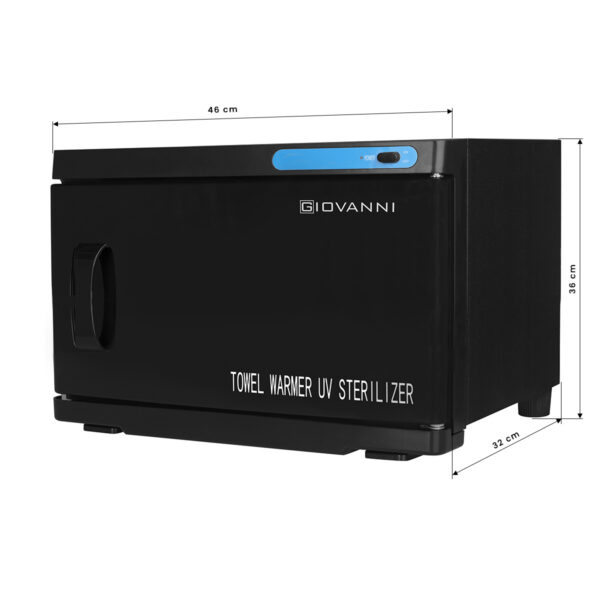 Încălzitor prosoape cu sterilizator UV-C, 16 l, negru, imaginea 4