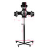 Infrazon coafor Gabbiano 868-1 pe stativ, 5 capete și 5 ventilatoare, negru, negru, imaginea 7