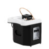 Lavoar head spa mobil Gabbiano 050 cu cascadă, abur și roți, negru cu alb