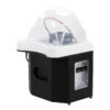 Lavoar head spa mobil Gabbiano 050 cu cascadă, abur și roți, negru cu alb, imaginea 2