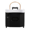 Lavoar head spa mobil Gabbiano 050 cu cascadă, abur și roți, negru cu alb, imaginea 3