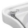 Lavoar head spa mobil Gabbiano 050 cu cascadă, abur și roți, negru cu alb, imaginea 6