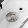 Lavoar head spa mobil Gabbiano 050 cu cascadă, abur și roți, negru cu alb, imaginea 8