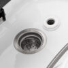 Lavoar head spa mobil Gabbiano 050 cu cascadă, abur și roți, negru cu alb, imaginea 9