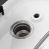 Lavoar head spa mobil Gabbiano 050 cu cascadă, abur și roți, negru cu alb, imaginea 10