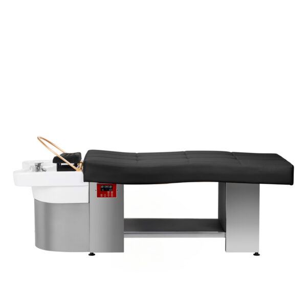 Pat head spa Gabbiano 017 cu cuvă din ceramică, cascadă și abur, negru, imaginea 2