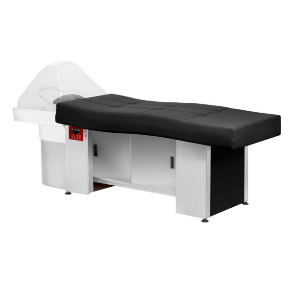 Pat head spa Gabbiano 017B cu dulap cu uși glisante, cuvă din ceramică și abur, negru Pat head spa Gabbiano 017B cu dulap cu uși glisante, cuvă din ceramică și abur, negru